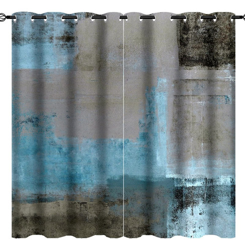 Cortina Opaca Moderna Pintura Abstracta Cuadro Geometrico 84