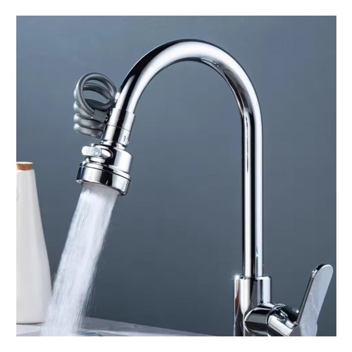 Adaptador Extensor Flexible De Canilla Cocina Color Plateado