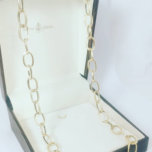 Corrente Imperatriz 12gr 8mm 50cm Ouro 18k Nota Fiscal
