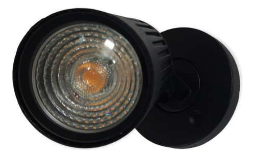 Spot Pergo C/ Canopla Mini/ Preto 6w 2700k - Interlight 3037 110V/220V