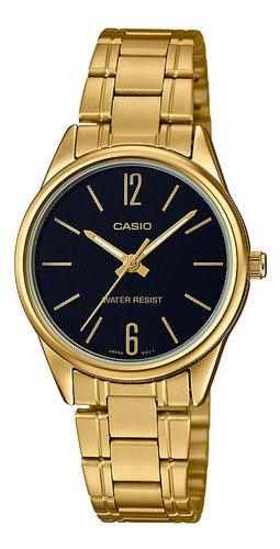 Reloj Casio Ltp-v005g-1b Acero Mujer Dorado