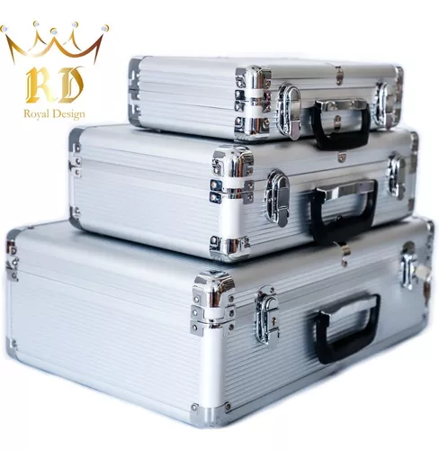 Pack 3 maletines herramientas aluminio con cerrojo Varo