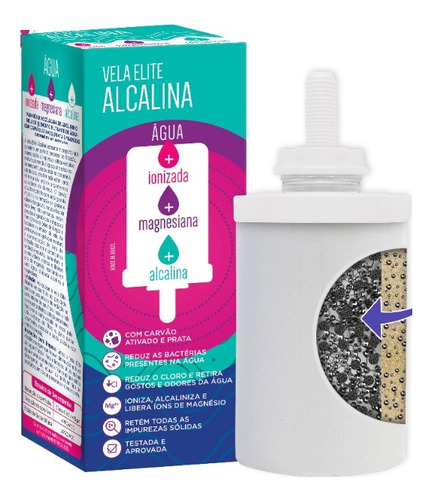 Vela Com Magnésio Agua Alcalina Ionizada Filtro Barro Agua