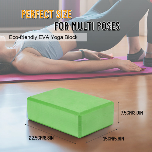 Juego De 2 Bloques De Yoga Y Correas De Yoga De Espuma Eva F