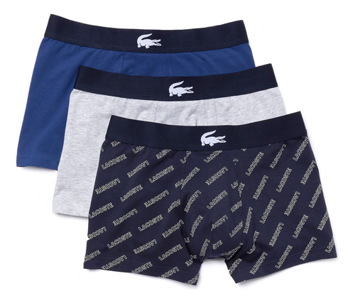 Boxer Lacoste Pack X 3 De Algodón Stretch Th1774 Bck