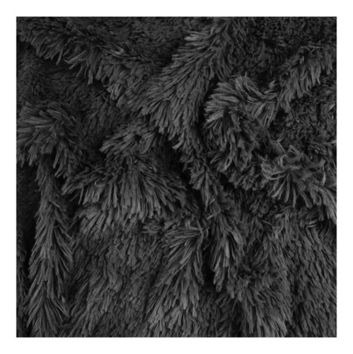 Manta / Colcha De Piel 1x160cm + Fundas De Almohadón Negro Piel