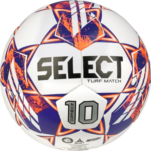 Seleccione Numero 10 Match Turf Soccer Ball, Blanco V23, Tam