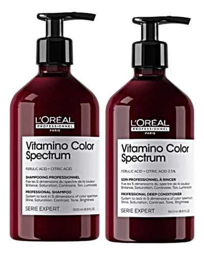 Kit Loréal Vitamino Color Spectrum Shampoo+ Condic 500mls