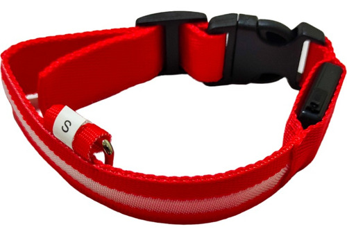 Collar Led Plano Ajustable Con Cargador Usb Para Mascotas