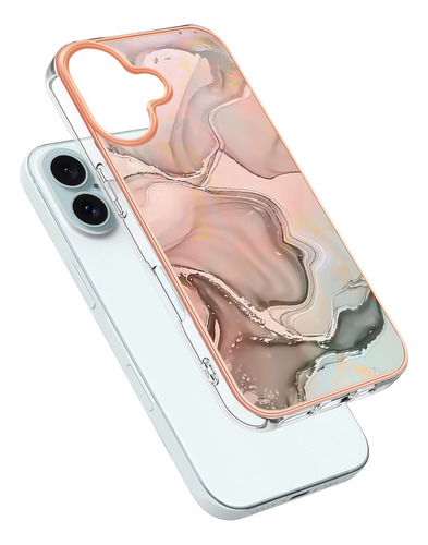 Funda Para La Serie Xiaomi, Diseño De Patrón De Mármol, Delgada, Robusta, A Prueba De Golpes, Funda Protectora Antiarañazos, Oro Rosa