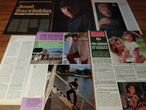 (ap080) Jose Sacristan * Recortes Revistas Clippings (Usado)