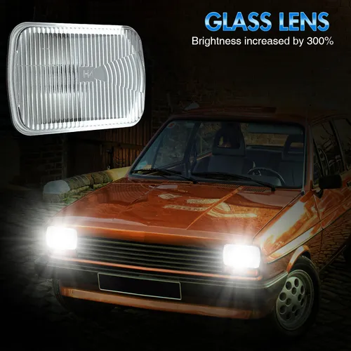 C0d Qcg Carcasa De Faro Cuadrada De 7 Pulgadas,9003/h4 Led