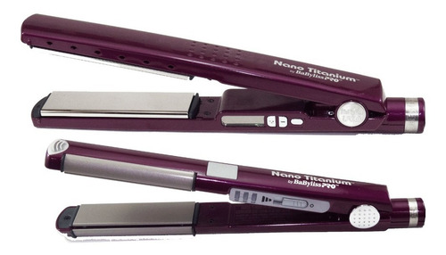 Combo Babyliss Pro Plancha Nano Titanium Purpura