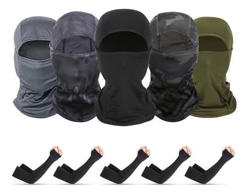 Balaclava 5 Pack Full - Pasamontañas Militar Táctico Bandana