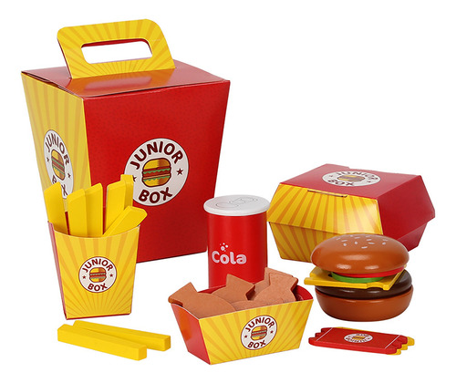 G Kids Play Food Toys Pretend Play, Hamburguesa De Madera Pa