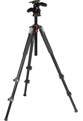 Imagem 1 de 8 de Tripé Manfrotto Cabeça Panorâmica De 3 Vias Mk055xpro3-3w