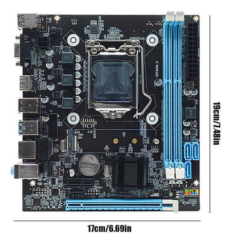 Placa Base H81 Micro-atx Lga1150 2 Ddr3 De 16 Gb For Scrit