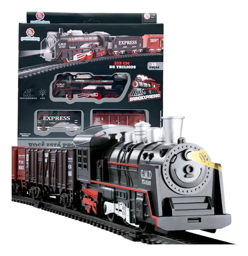 Trem Expresso Brinquedo Criança Ferrorama 13 Peças Oferta