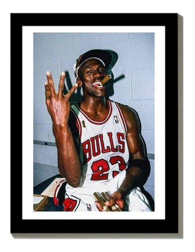 Michael Jordan 1 - Poster Enmarcado 55  45 Cm.