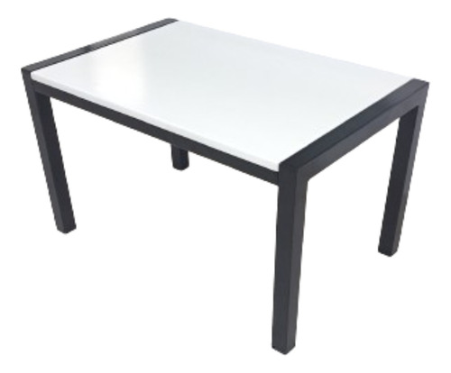 Mesa Ratona 80x50x46cm Patas De Caño Y Madera Mdf Laqueada