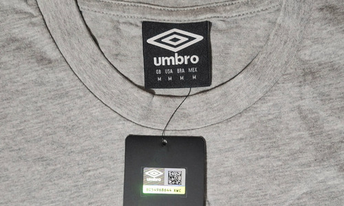 Playera Umbro Linear Logo Graphic Tee Gris 100% Original