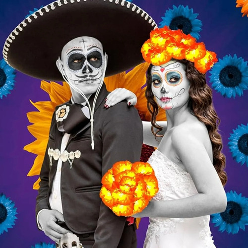 J Guirnalda Artificial De Flores De Caléndula Mexicana M,