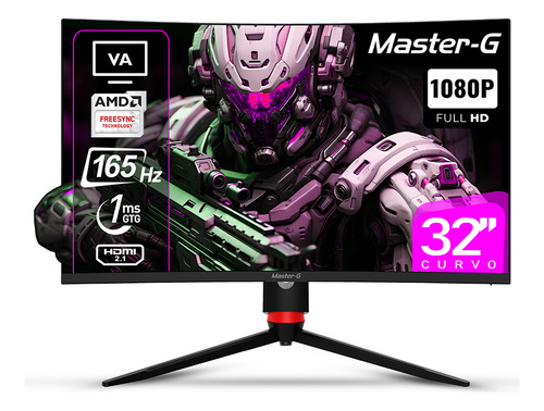 Monitor Gamer 32  Curvo Fhd Hdr Va 165hz 1ms Mgmg3240c