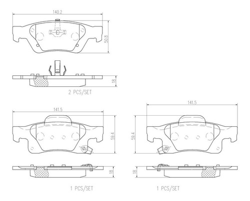 Balatas Traseras / Jeep Grand Cherokee Summit 2014 A 2016