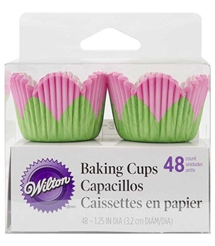 Wilton Rosa Pétalo En Forma De Cápsulas, Moldes De Mini, 48-