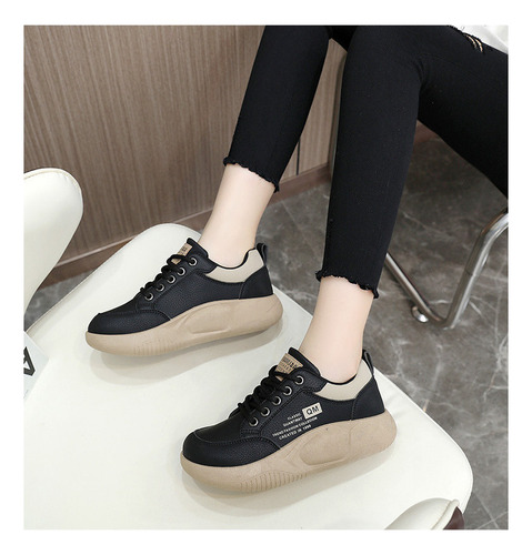 ) Zapatillas Informales Con Suela Gruesa Y Zapatos Con