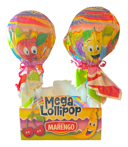 Chupetines Mega Lolly Pops Con 10 Unidades De 8gr - Pack X 4