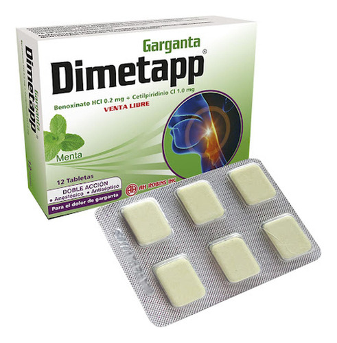 Dimetapp Garganta Caja X 12 Tabletas