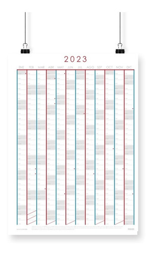 Imagen 2 de 3 de Calendario Año A La Vista - Papelera Contemporánea - Clásico