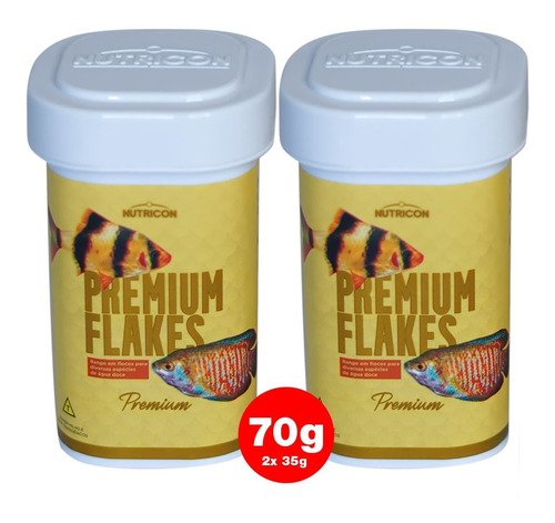 Ração Nutricon Premium Flakes 50g - Para Peixes Tropicais