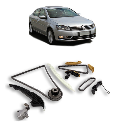 Kit Corrente Distribuição Completo Vw Passat 2.0 16v Tsi