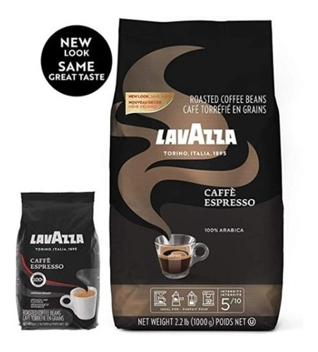 Café Espresso Lavazza 100% Arábiga Grano Entero 1kg