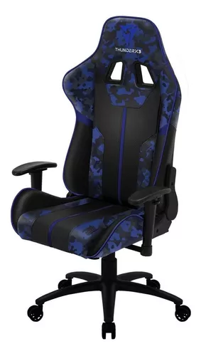 Cadeira de escritório Cougar Armor Titan Pro gamer ergonômica preta e royal  com estofado de couro sintético y suede