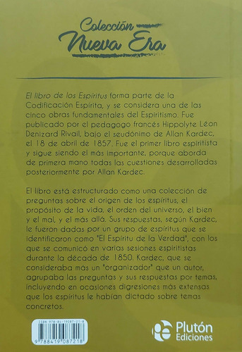 El Libro De Los Espíritus Kardec Pluton Nuevo ^