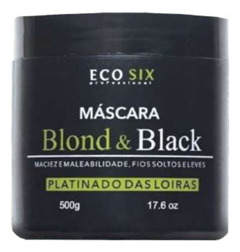 Ecosix Blond & Black Máscara Matizadora Platinum 500 Gr