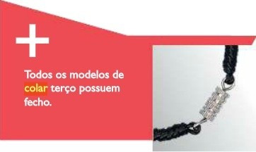 Colar Terço São Bento Madeira Preta Na Corrente Frete Grátis