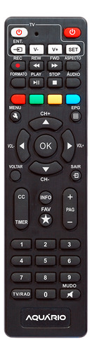 Receptor Tv Full Hd Via Satélite Dth9000 Satbox 16mb Aquário Preto