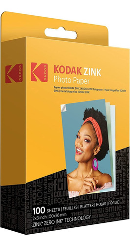 Kodak Zink Papel Fotográfico Premium 2x3 (100 Hojas)