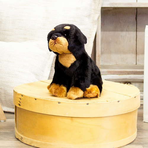 Demdaco Nat Y Jules Sentado Pequeño Perro Rottweiler Juguete