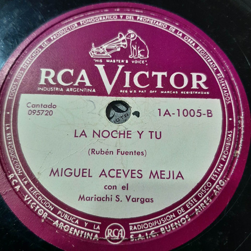 Pasta Miguel Aceves Mejia Mar Vargas Rca Victor C240