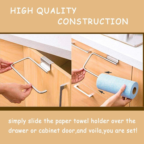 Imagen 7 de 10 de Porta Rollo Para Papel De Cocina Soporte Repasador