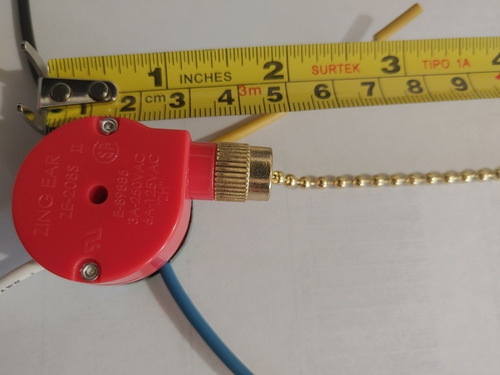 Juego Switch Ventilador De Techo Luz Y 3 Velocidades. 2 Pzs