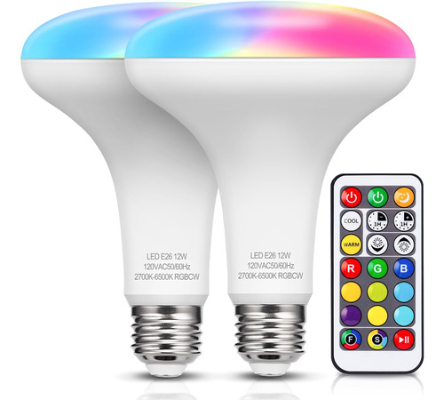 Br30 Bombilla De Luz Que Cambia De Color, Rgbluces Led Blanc