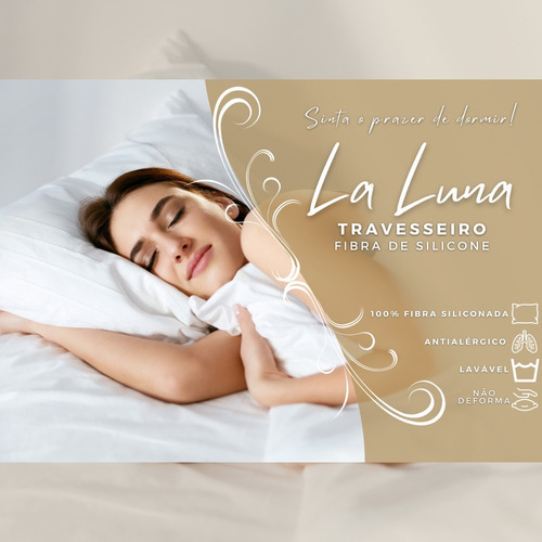 Travesseiro La Luna Anatômico 100% Fibra De Silicone Cor Branco