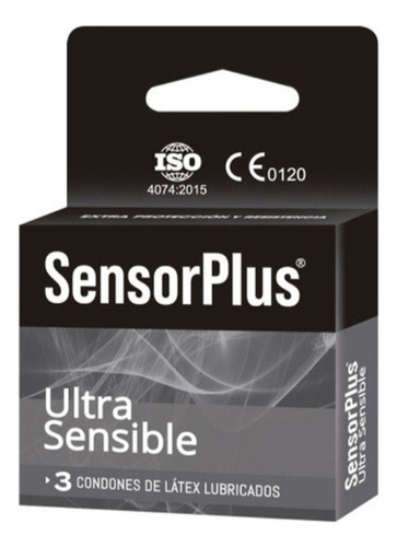Preservativos Ultra sensibles sensor Plus 3 unidades