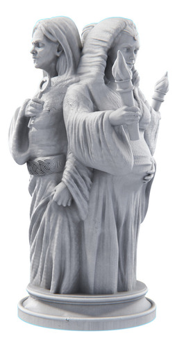 Estátua Hecate Deusa Tríplice Grega Bruxaria Divino Feminino Cor Cor Mármore
